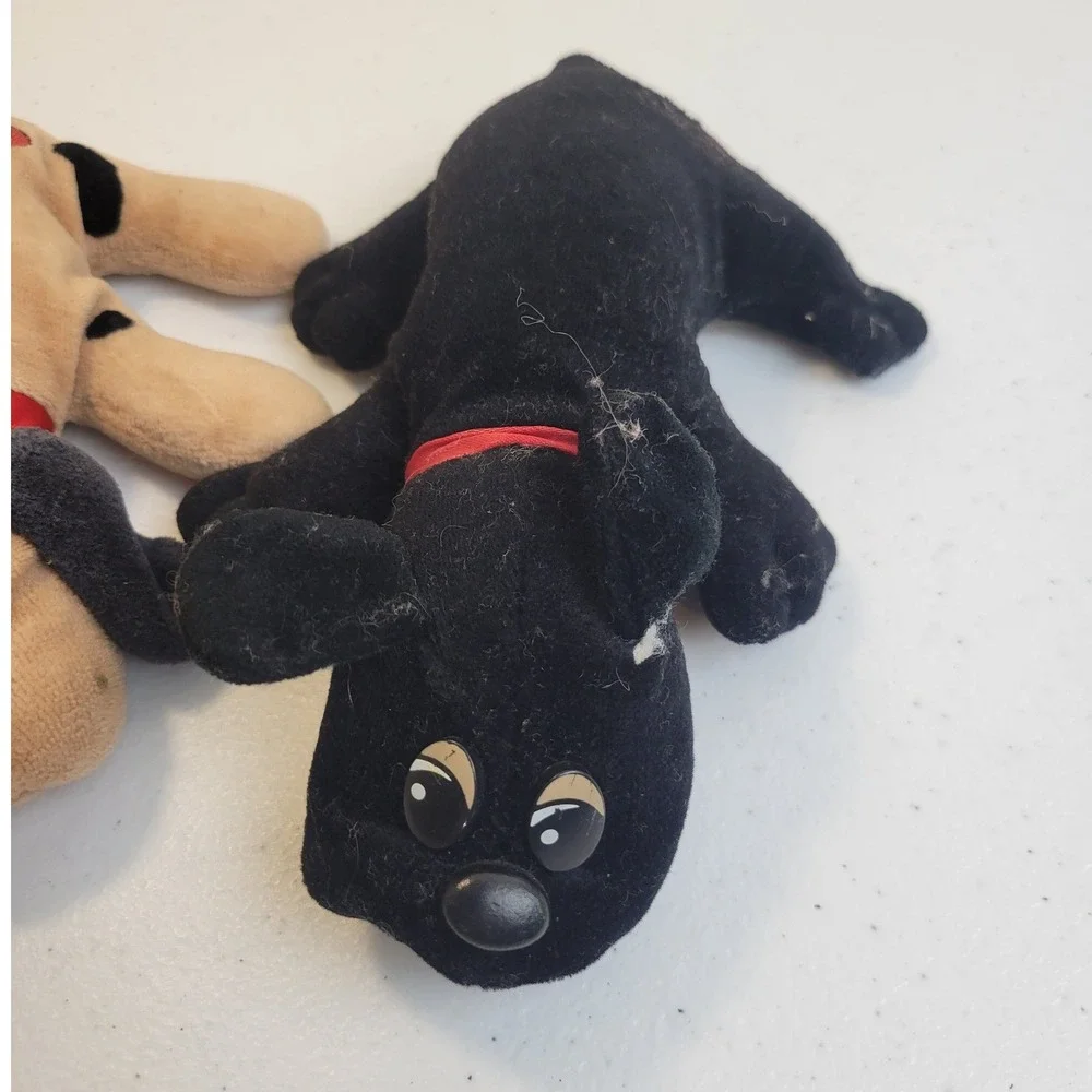 Pound Puppies Plush Dog Lot of 3 Small Multicolor Vtg 90s Bean Bag Toys